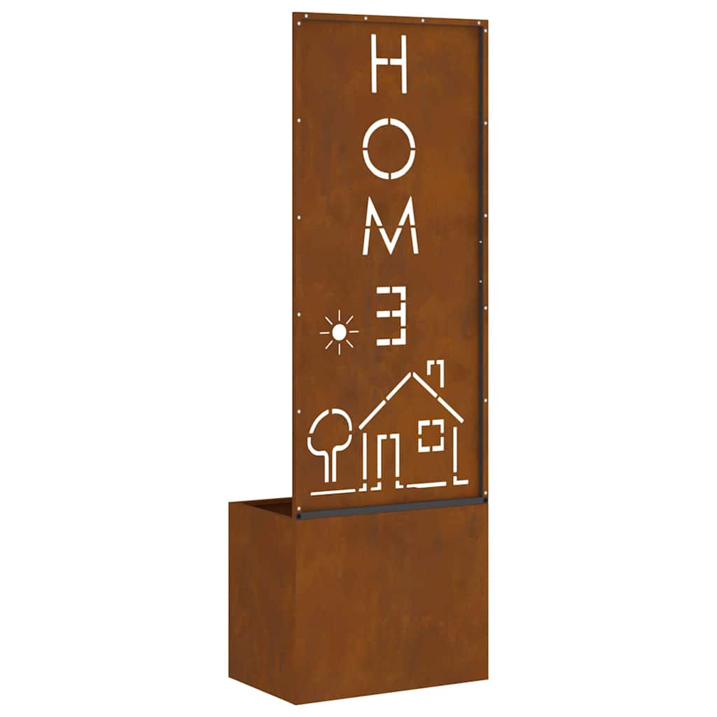 Have privatliv skærm Fretwork Rusten 50 x 140 cm Forvitret stål