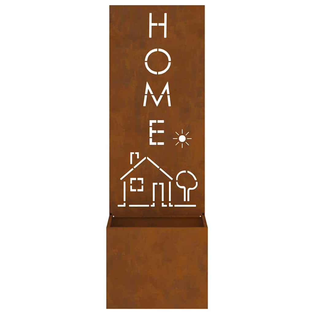 Have privatliv skærm Fretwork Rusten 50 x 140 cm Forvitret stål