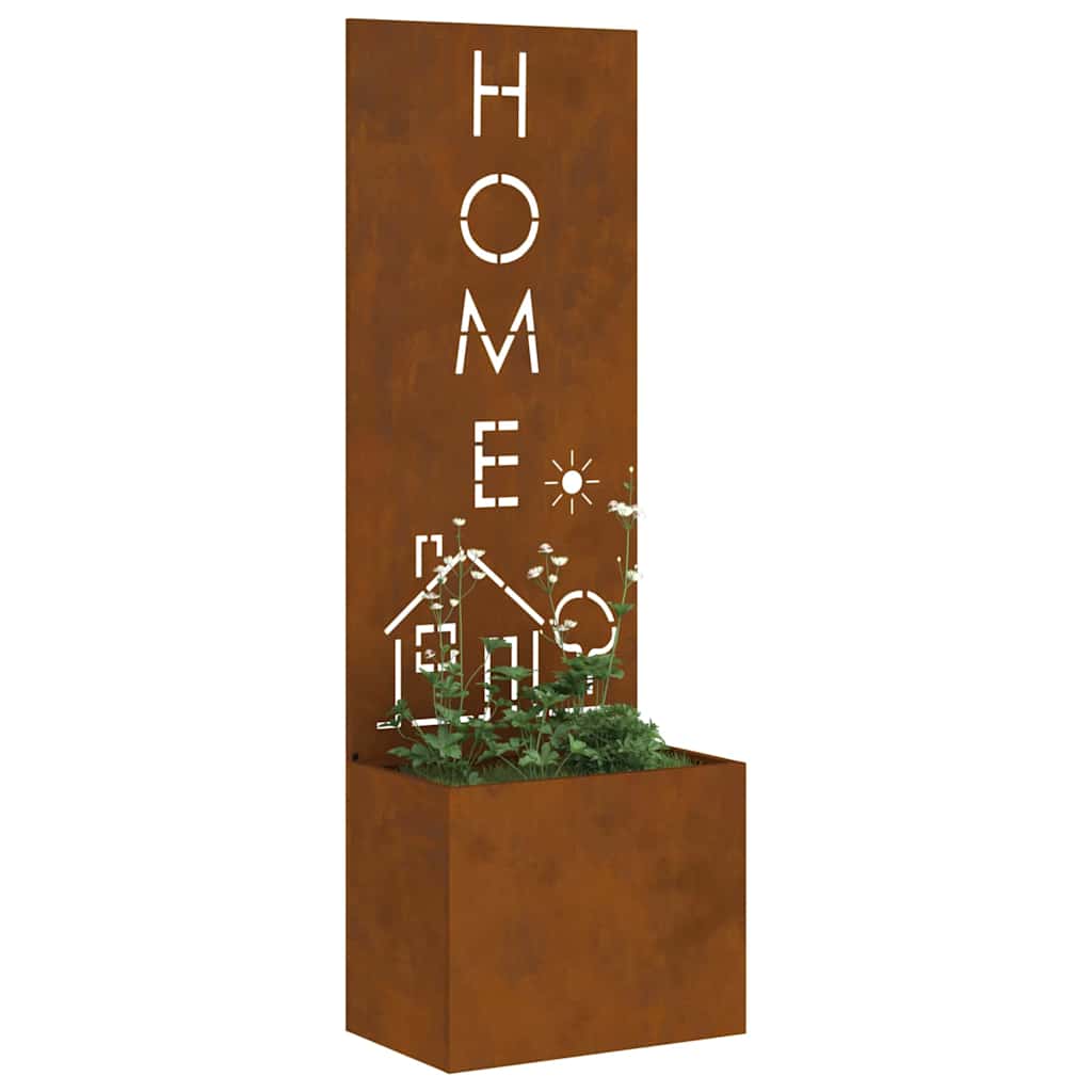 Have privatliv skærm Fretwork Rusten 50 x 140 cm Forvitret stål