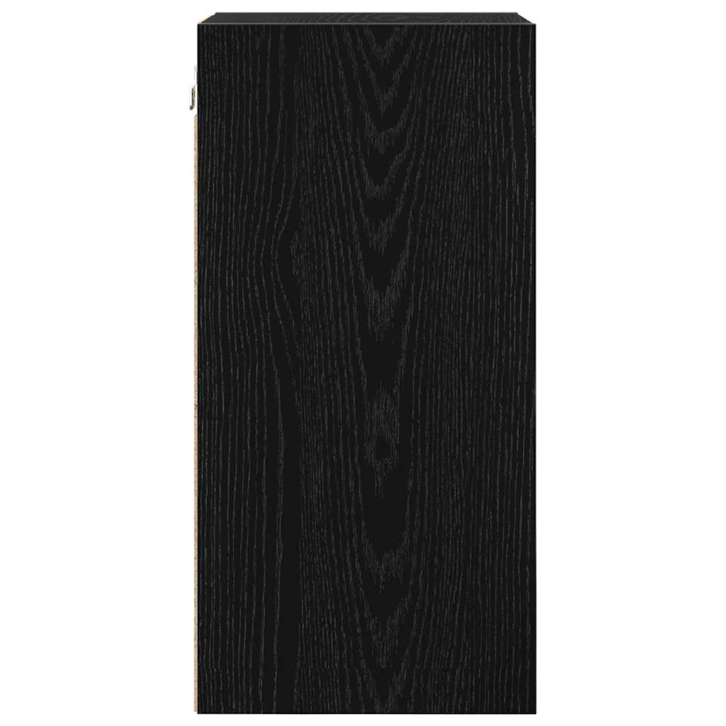Hængeskab med hylde Sort eg 30 x 29,5 x 60 cm Konstrueret træ
