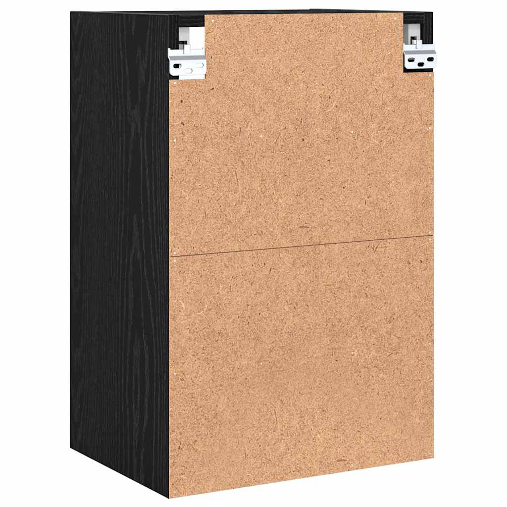 Hængeskab med hylde Sort eg 40 x 29,5 x 60 cm Konstrueret træ