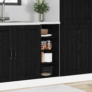 Køkken base kabinet Sort eg 30 x 44,5 x 81,5 cm Konstrueret træ