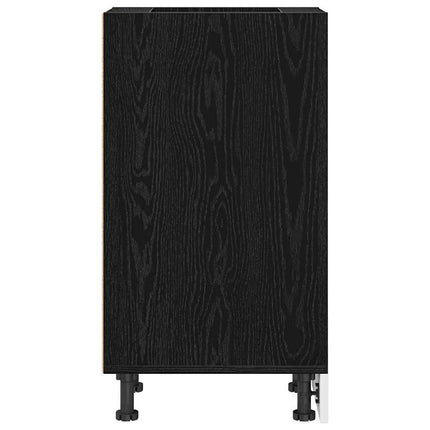 Køkken base kabinet Sort eg 30 x 44,5 x 81,5 cm Konstrueret træ