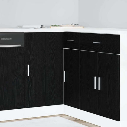 Køkken Hjørne Base Skab Sort eg 86 x 46 x 81,5 cm