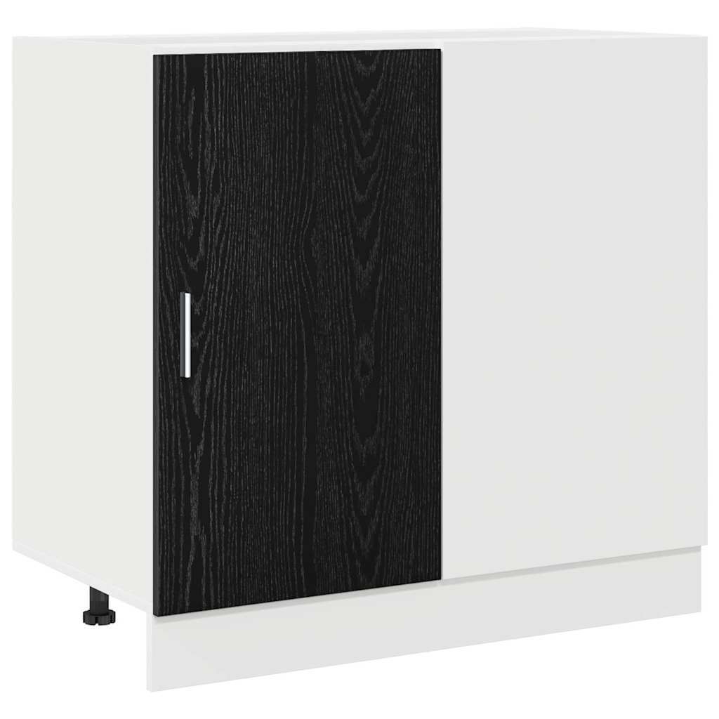 Køkken Hjørne Base Skab med dør Sort eg 86 x 46 x 81,5 cm