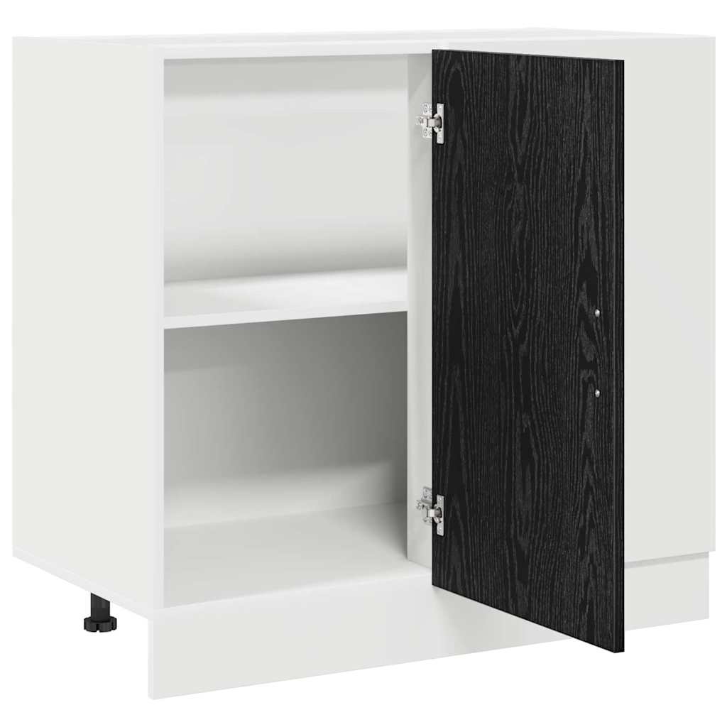 Køkken Hjørne Base Skab med dør Sort eg 86 x 46 x 81,5 cm