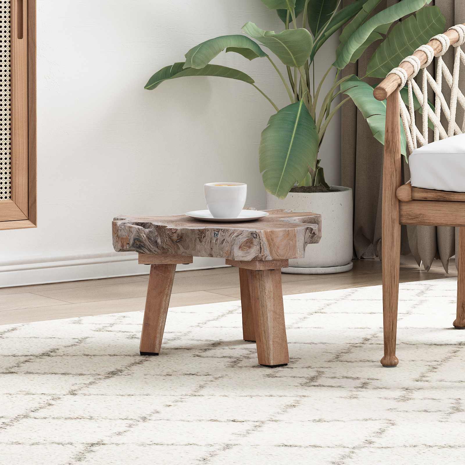 Sengebord Brun 40 x 40 x 25 cm Solid genbrugs træ