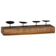Lysestage Naturfarvet 50 x 15 x 10 cm Massivt teaktræ