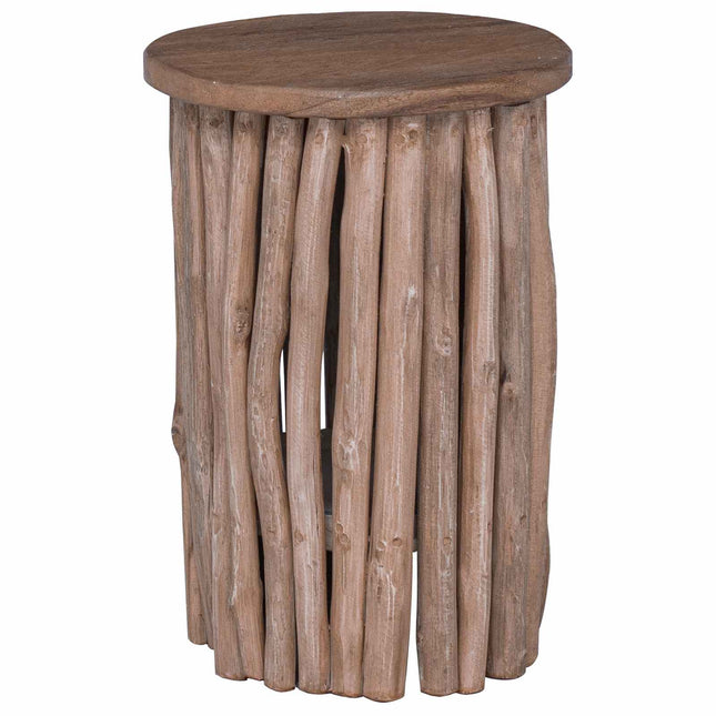 Taburet Naturfarvet 30 x 30 x 45 cm Massiv Teaktræ