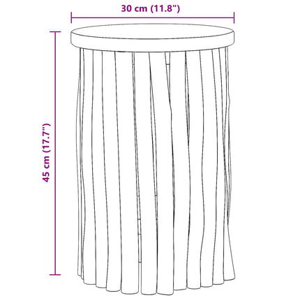 Taburet Naturfarvet 30 x 30 x 45 cm Massiv Teaktræ