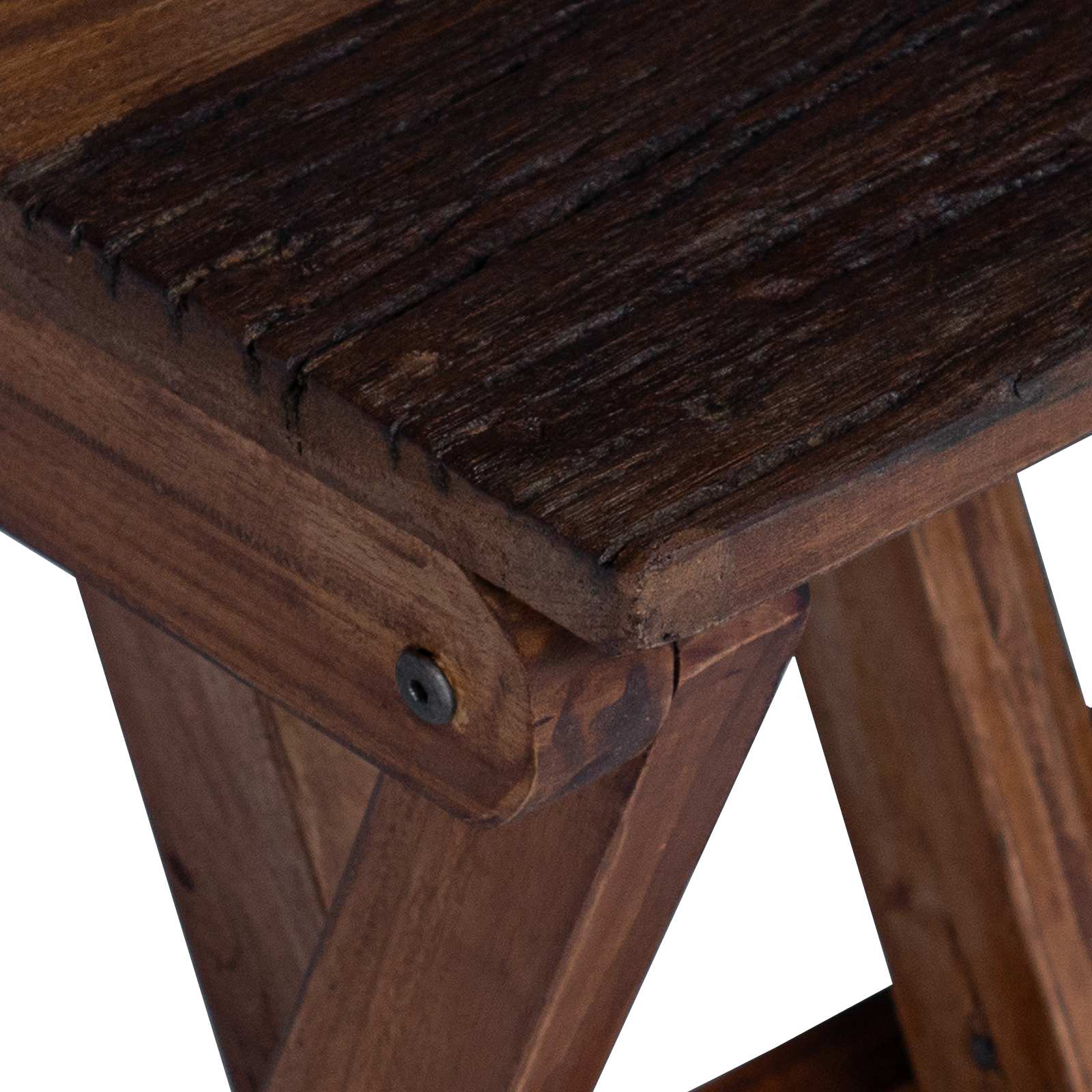 Taburet Naturfarvet 30 x 30 x 48 cm Massivt genbrugstræ