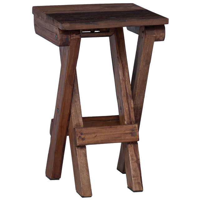Taburet Naturfarvet 30 x 30 x 48 cm Massivt genbrugstræ
