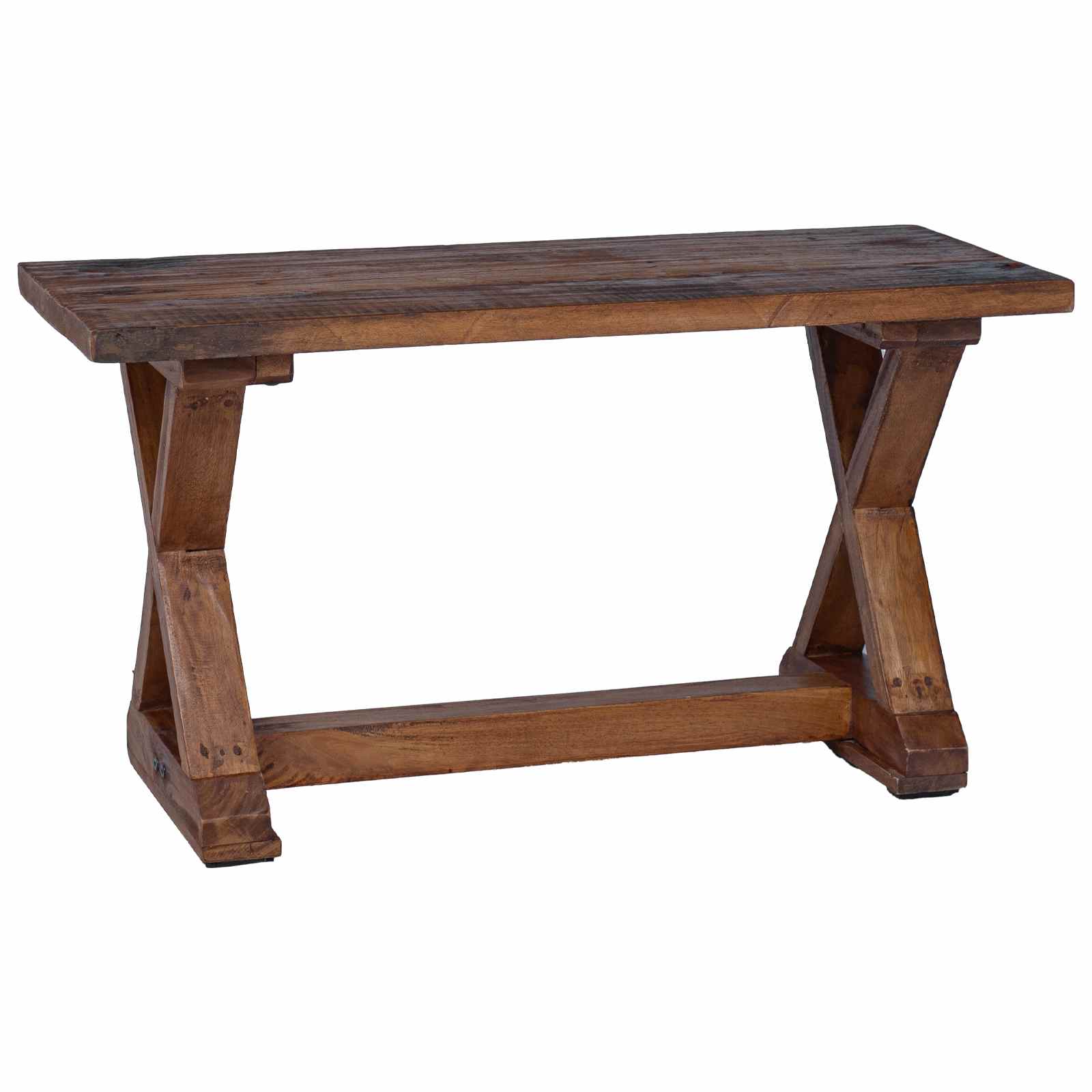 bænk Naturfarvet 85 x 35 x 46 cm Massivt genbrugstræ billede