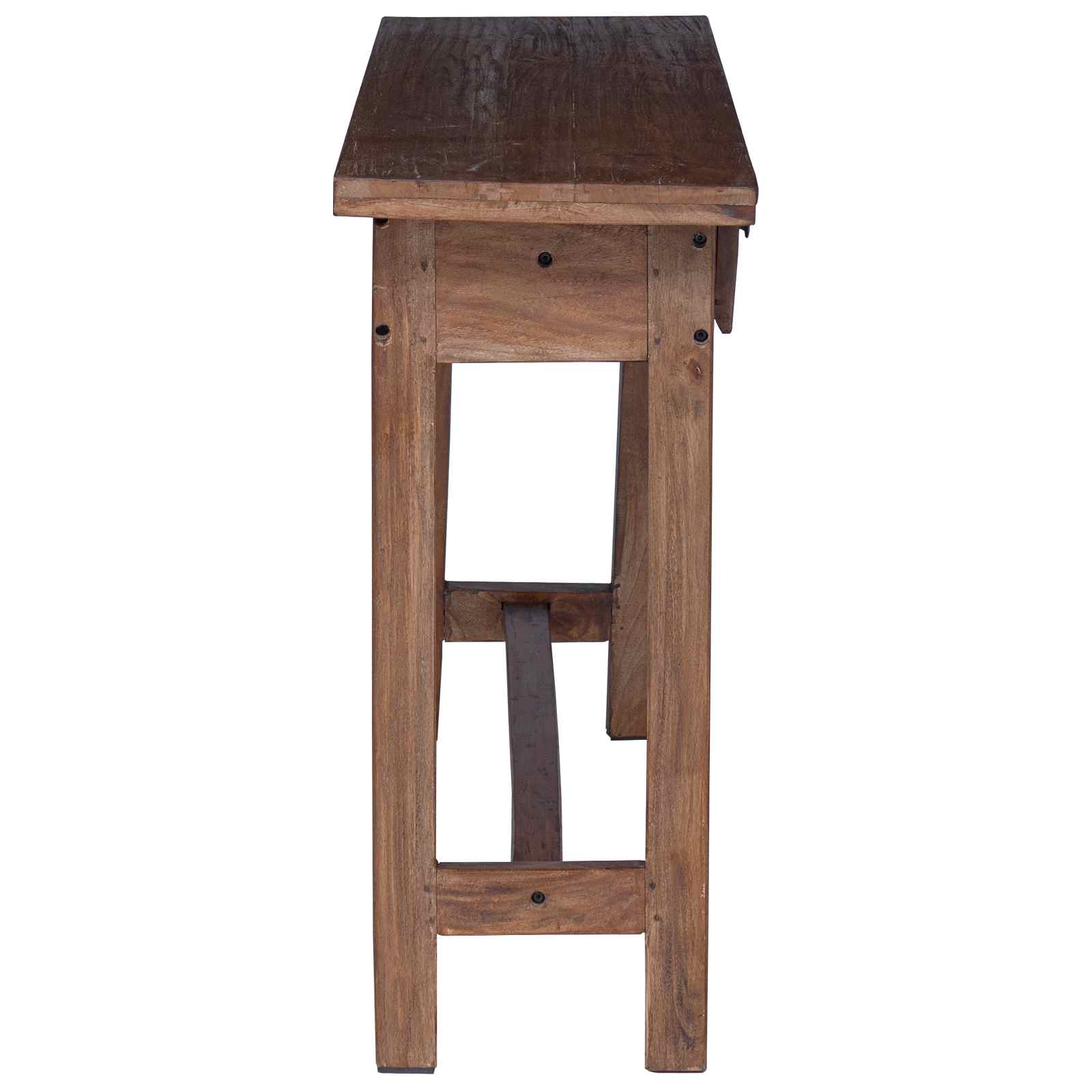 Bord med skuffe Brun 110 x 30 x 79 cm Massiv Mahogni