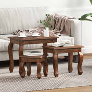 Nesting Bord 3 pcs Brun Massivt mahognitræ