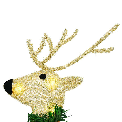 LED Rensdyr 5 stk. Guld 43 x 18 x 66 cm Stof