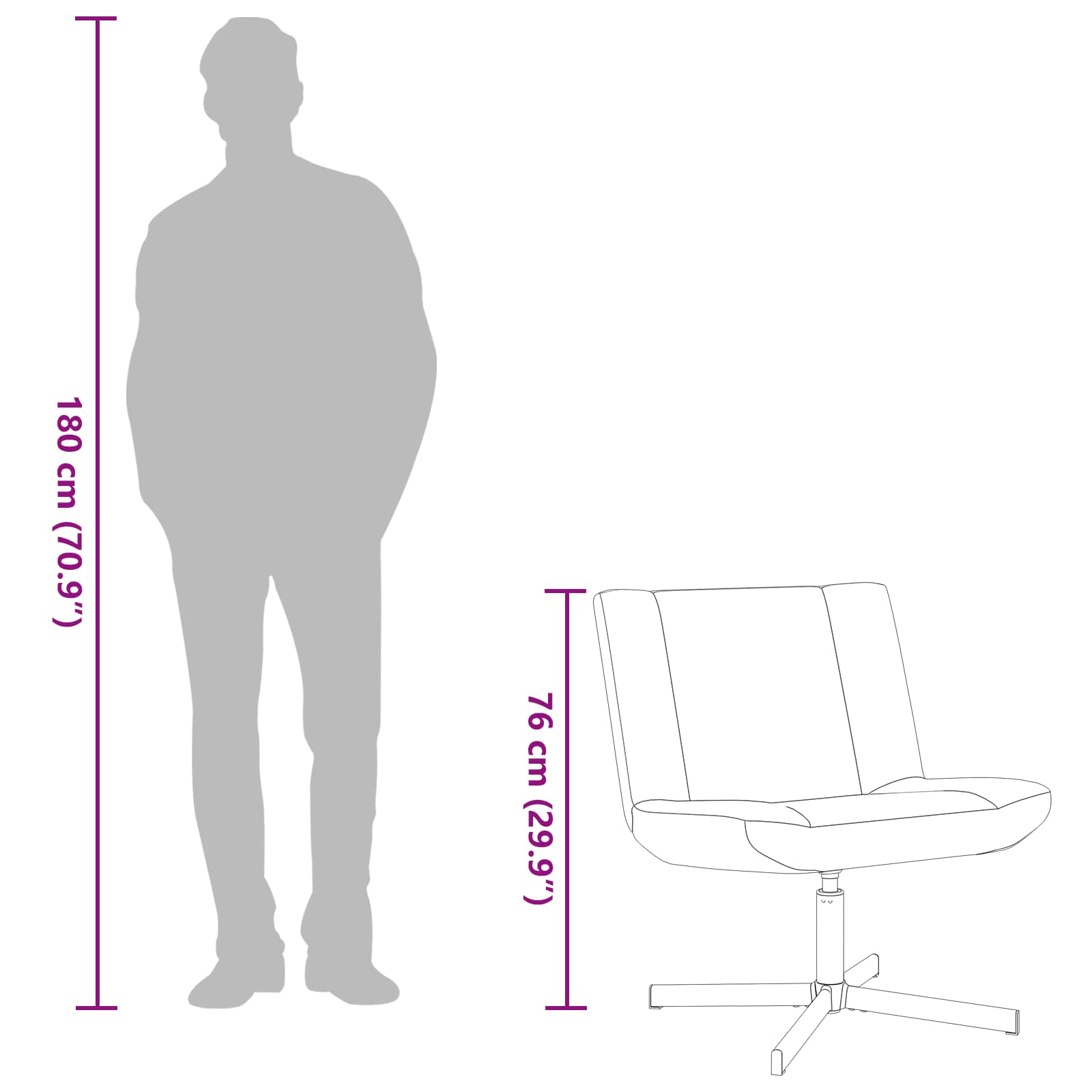 Drejestol Beige 63 x 75 x 76 cm Fårskind