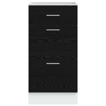 Køkken base kabinet Sort eg 40 x 46 x 81,5 cm Konstrueret træ
