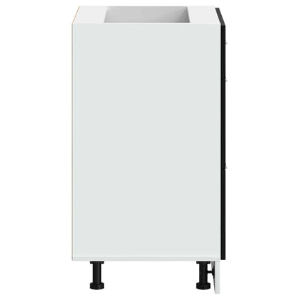 Køkken base kabinet Sort eg 60 x 46 x 81,5 cm Konstrueret træ