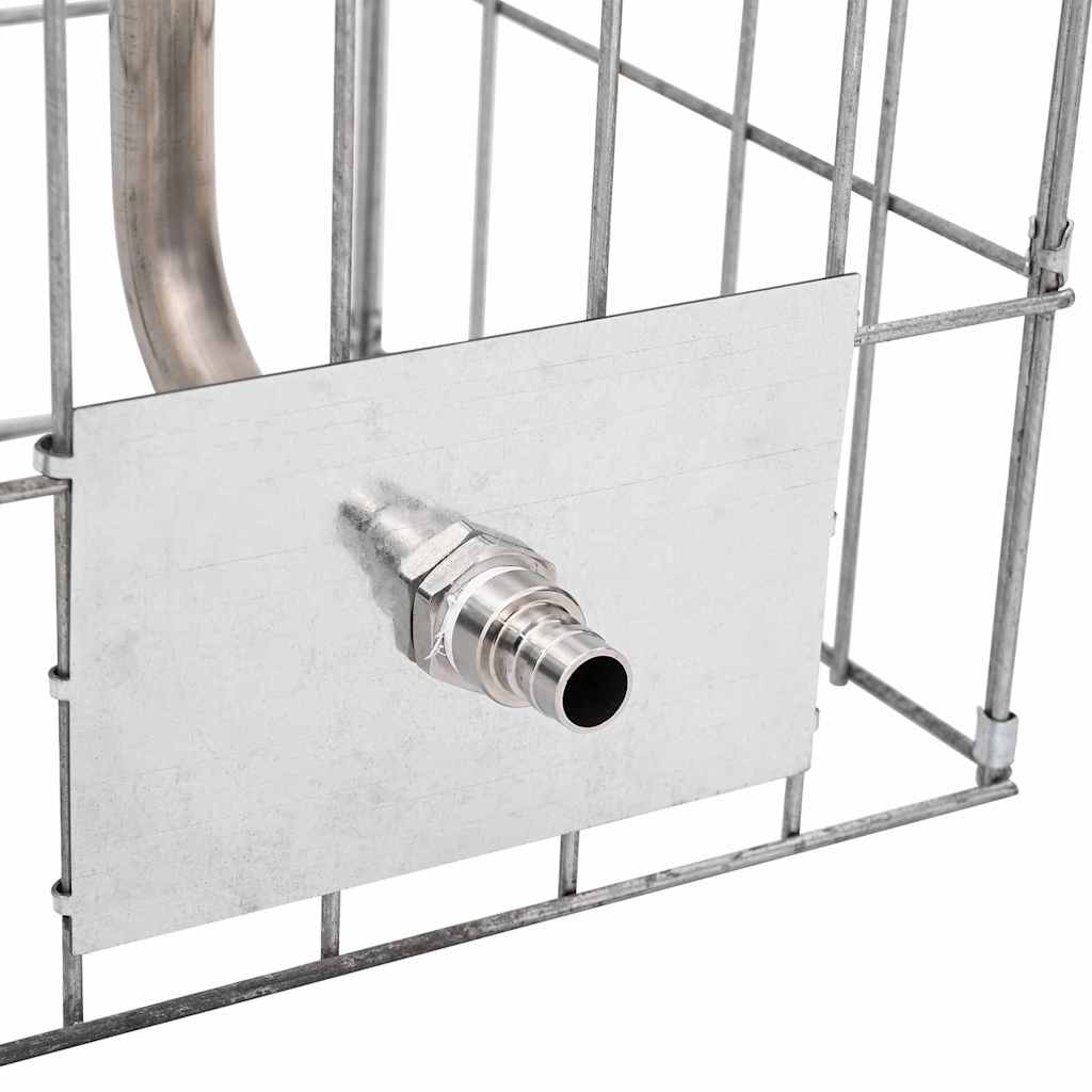 Gabion Vandhane Sølv 25 x 25 x 100 cm Rustfrit stål