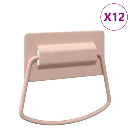 Skab Håndtag 12 pcs Lyserød 85 x 45 mm Metal