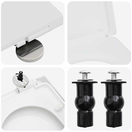 Toilet sæde Indstillelig Hvid 48 x 36,5 x 4,5 cm Polypropylen
