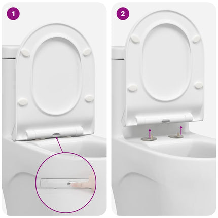 Toilet sæde Indstillelig Hvid 50 x 36,5 x 5 cm Polypropylen