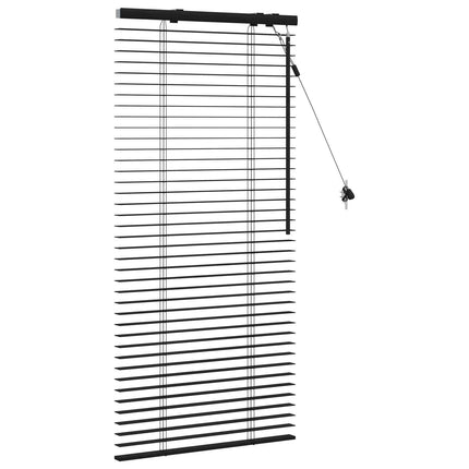 Persienner Sort 55 x 130 cm 35 mm Massivt Paulownia Træ