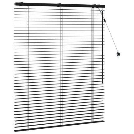 Persienner Sort 100 x 130 cm 35 mm Massivt Paulownia Træ
