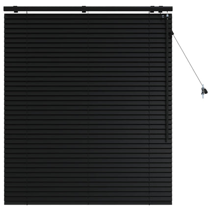 Persienner Sort 100 x 130 cm 35 mm Massivt Paulownia Træ