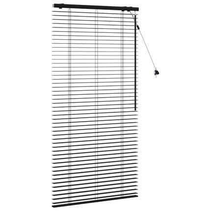 Persienner Sort 85 x 160 cm 35 mm Massivt Paulownia Træ