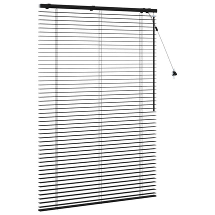 Persienner Sort 120 x 160 cm 35 mm Massivt Paulownia Træ