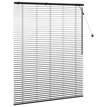 Persienner Sort 140 x 160 cm 35 mm Massivt Paulownia Træ