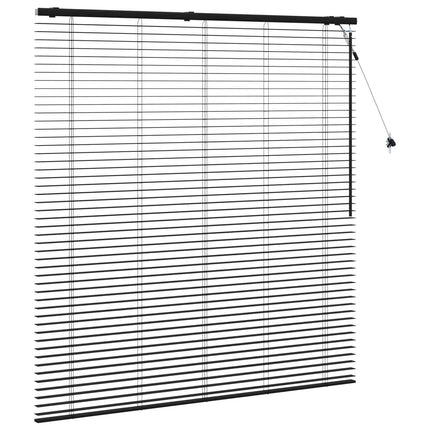 Persienner Sort 145 x 160 cm 35 mm Massivt Paulownia Træ