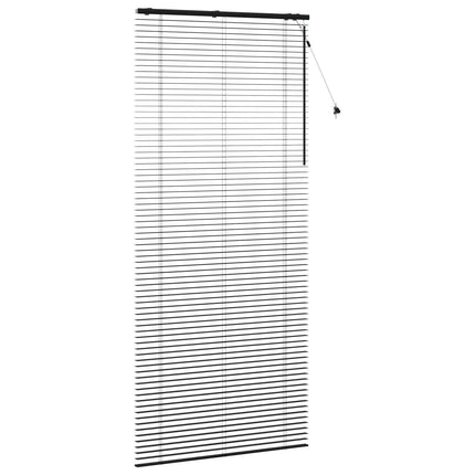 Persienner Sort 120 x 250 cm 35 mm Massivt Paulownia Træ