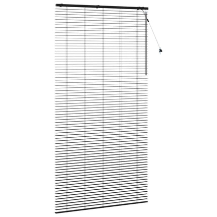 Persienner Sort 140 x 250 cm 35 mm Massivt Paulownia Træ