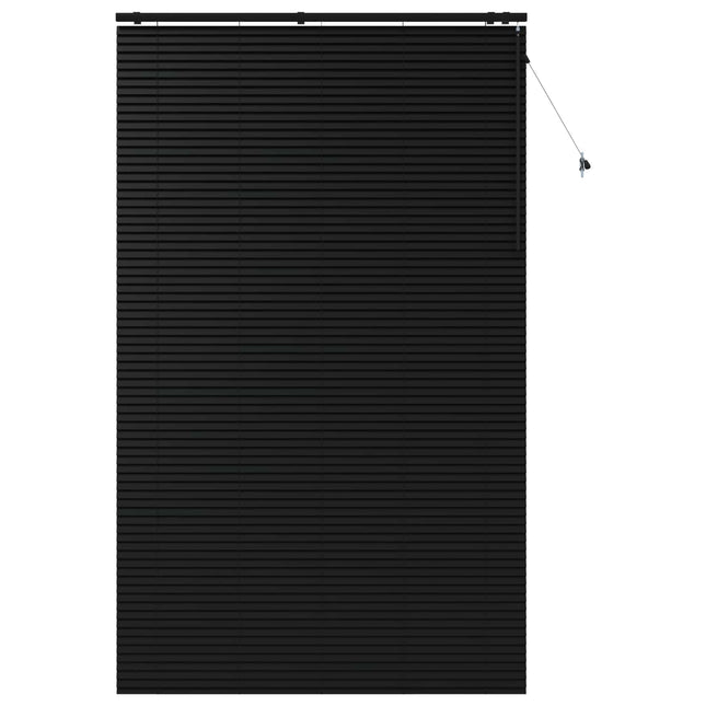 Persienner Sort 160 x 250 cm 35 mm Massivt Paulownia Træ