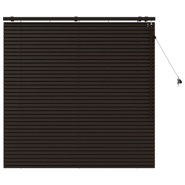 Persienner Mørk Brun 140 x 130 cm 35 mm Massivt Paulownia Træ