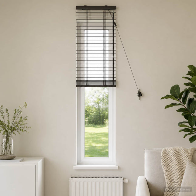 Persienner Mørk Brun 40 x 160 cm 35 mm Massivt Paulownia Træ