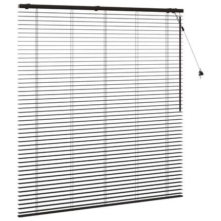 Persienner Mørk Brun 150 x 160 cm 35 mm Massivt Paulownia Træ