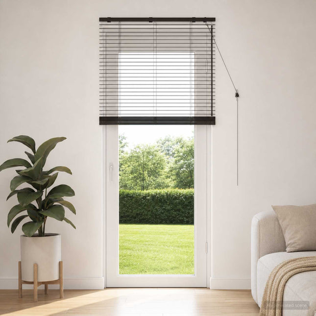 Persienner Mørk Brun 85 x 250 cm 35 mm Massivt Paulownia Træ
