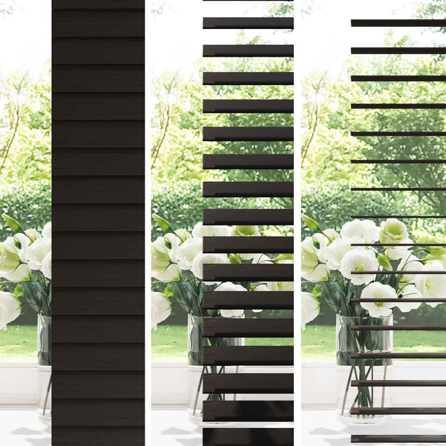 Persienner Mørk Brun 95 x 250 cm 35 mm Massivt Paulownia Træ