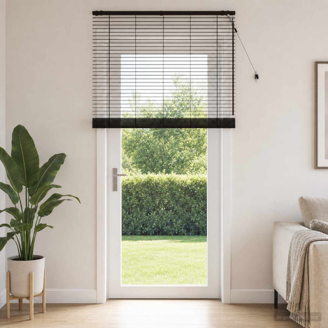 Persienner Mørk Brun 125 x 250 cm 35 mm Massivt Paulownia Træ