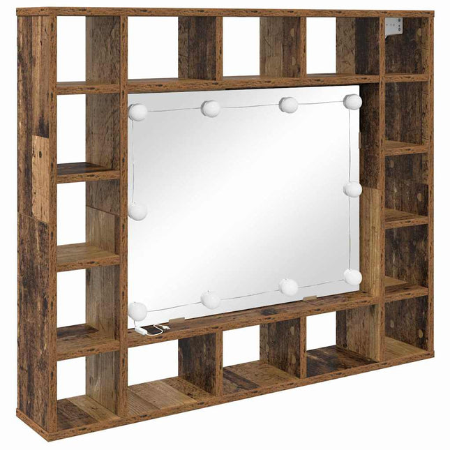 Spejlskab Gammelt træ 91 x 15 x 76,5 cm Konstrueret træ