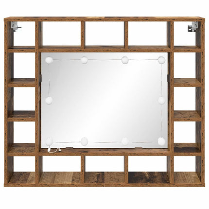 Spejlskab Gammelt træ 91 x 15 x 76,5 cm Konstrueret træ
