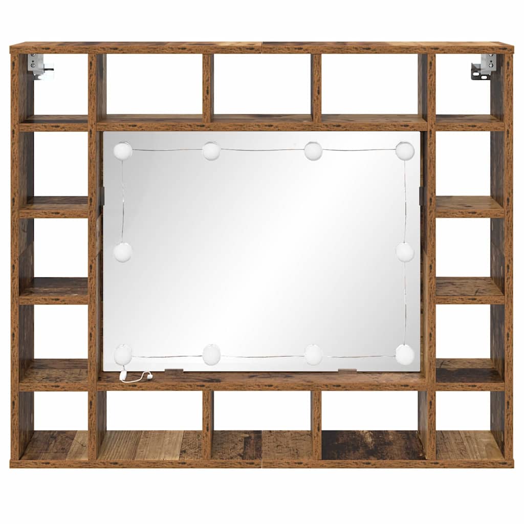 Spejlskab Gammelt træ 91 x 15 x 76,5 cm Konstrueret træ