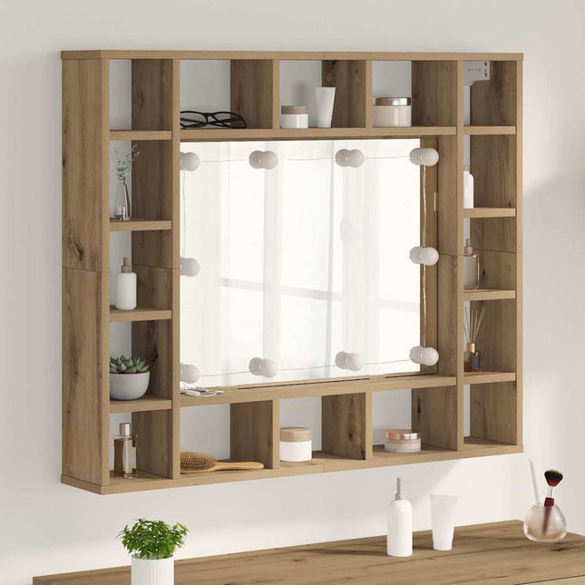 Spejlskab Artisan Egetræ 91 x 15 x 76,5 cm Konstrueret træ