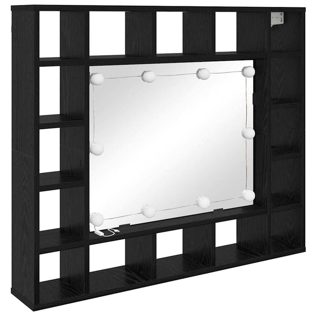 Spejlskab Sort eg 91 x 15 x 76,5 cm Konstrueret træ