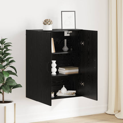 Vægskab Sort eg 69,5 x 34 x 90 cm Konstrueret træ