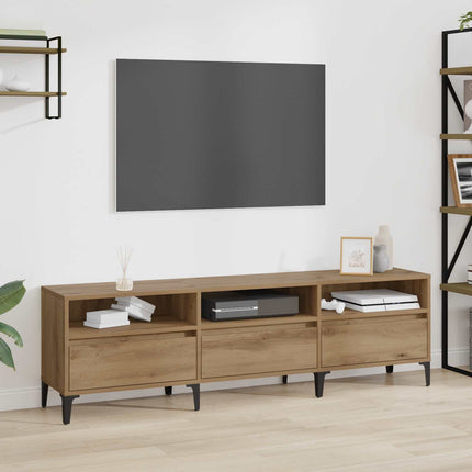 TV-skab 150 x 30 x 45 cm Artisan Egetræ Ingeniørt træ og jern